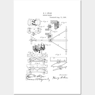 Spring Wagon Vintage Patent Hand Drawing Posters and Art